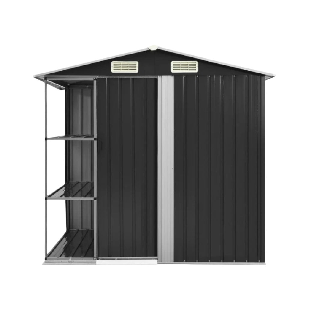 Abri de jardin en acier galvanisé pour rangement extérieur - 120 x 90 x 200