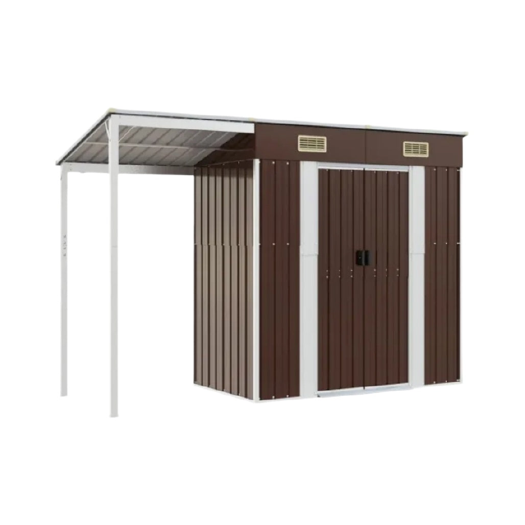 Abri de jardin en métal pour rangement extérieur - acier galvanisé - 200 x 120 x 180
